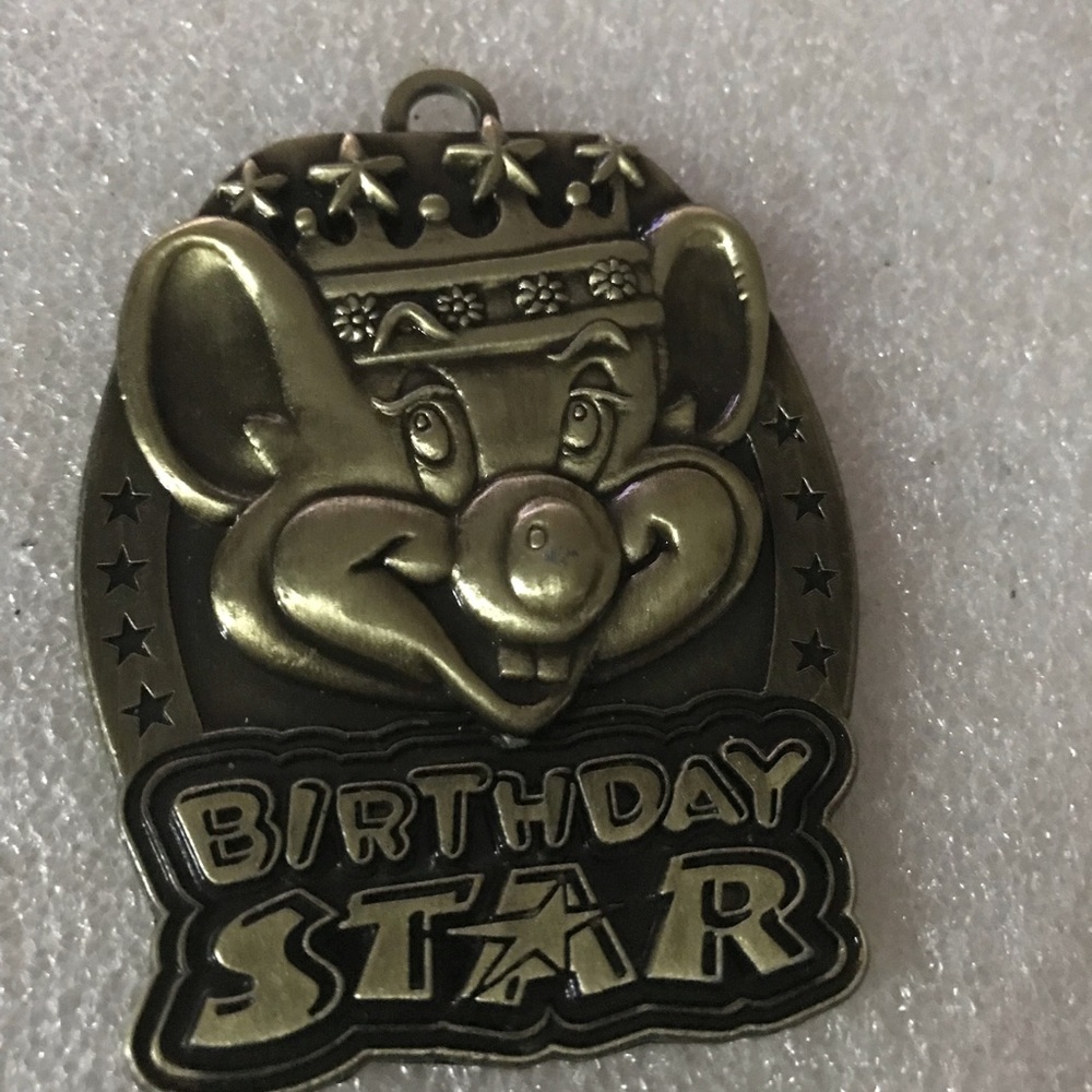 Birthday star brass pendent
